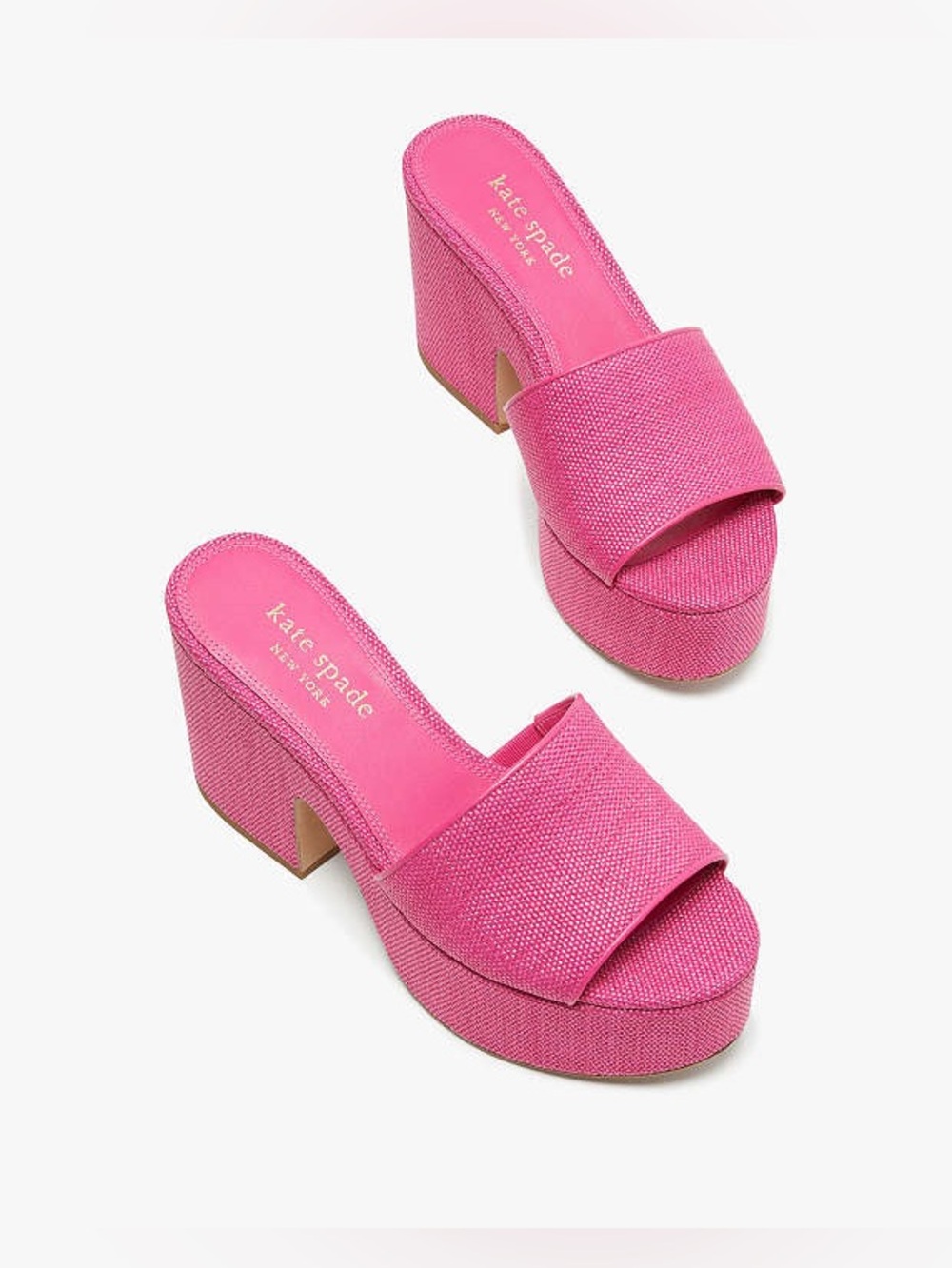 Kate Spade Ibiza Raffia Platform Sandals